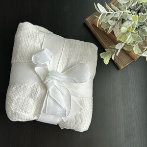 Pottery Barn Belgian Flax Linen Waffle Organic Shower Curtain